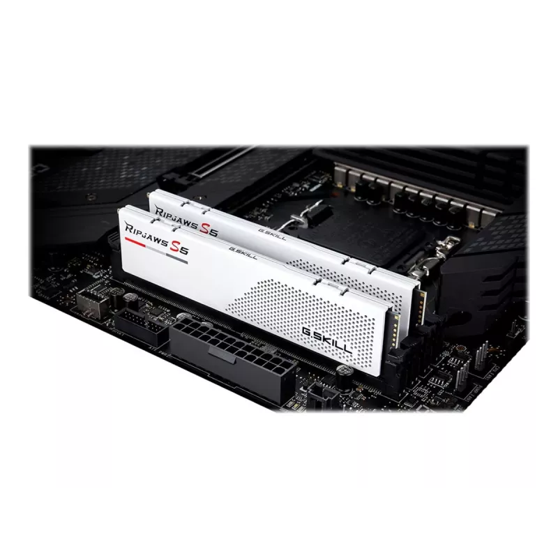 DIMM 32 GB DDR5-5600 (2x 16 GB) Dual-Kit, memória branca, F5-5600J4040C16GX2-RS5W, Ripjaws S5, INTEL XMP
