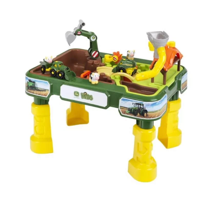 Mesa de areia e água KLEIN Theo Klein 3948 — mesa de brincar exterior, verde/amarelo, para crianças a partir de 1,5 anos