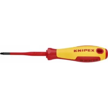 Knipex Chave de fendas VDE Plus/minus, Tamanho PZ 1, Comprimento da lâmina: 80 mm (98 25 01 SLS)