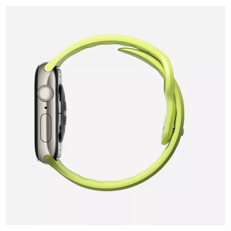 Pulseira Nomad Tempo Band verde-clara de borracha, 18 mm de largura, pulso 135–175 mm