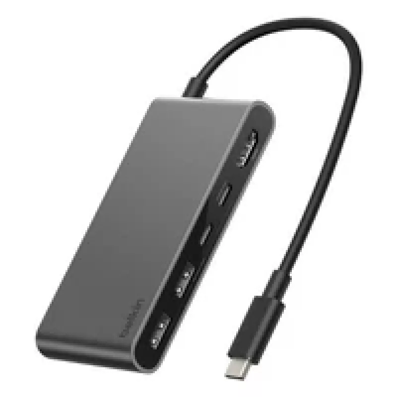 Belkin Connect, USB Type-C, HDMI, USB 2.0 Type-A, USB Type-C, 5000 Mbit/s, 60 Hz, 3840 x 2160 píxeis, preto