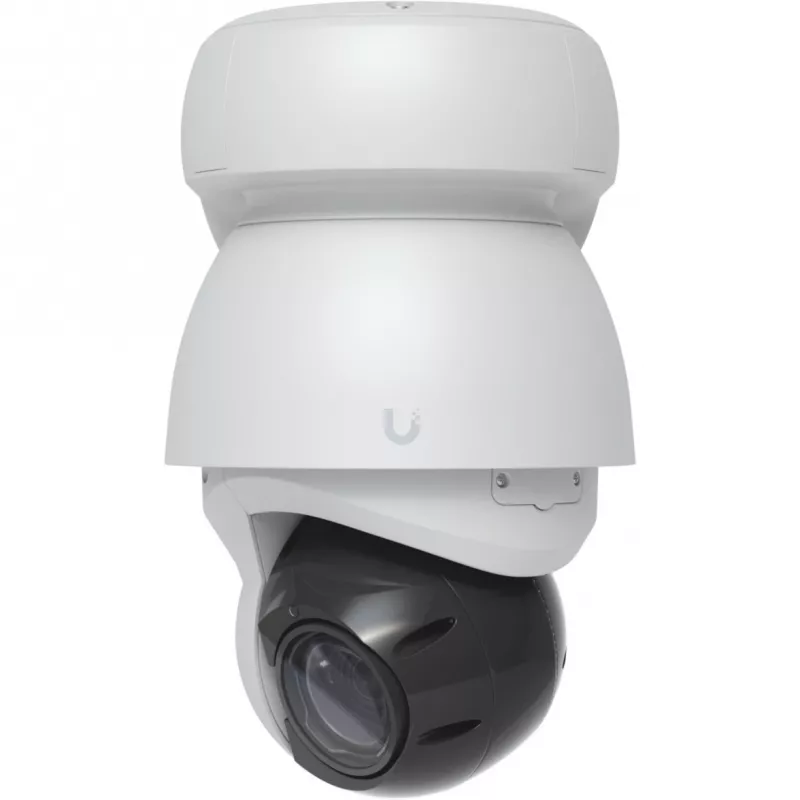 Câmara de vigilância IP UBIQUITI UVC-AI-PTZ-W — AI PTZ industrial esférica 3864×2160, zoom ótico 22×, rotação 360°, com fios, parede/poste/secretária, branco