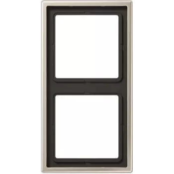 Tampa de interruptor JUNG ES 2982 – preto e aço inoxidável, sem parafusos, 81×152 mm