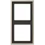 Tampa de interruptor JUNG ES 2982 – preto e aço inoxidável, sem parafusos, 81×152 mm