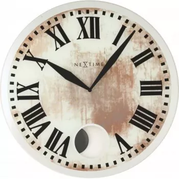 Relógio de parede NeXtime 8162 Romana, Ø43 cm, branco