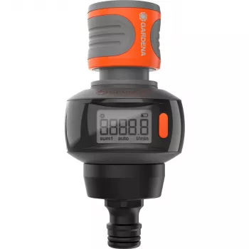 Contador de água Gardena AquaCount 18350-20, preto/cinzento/laranja