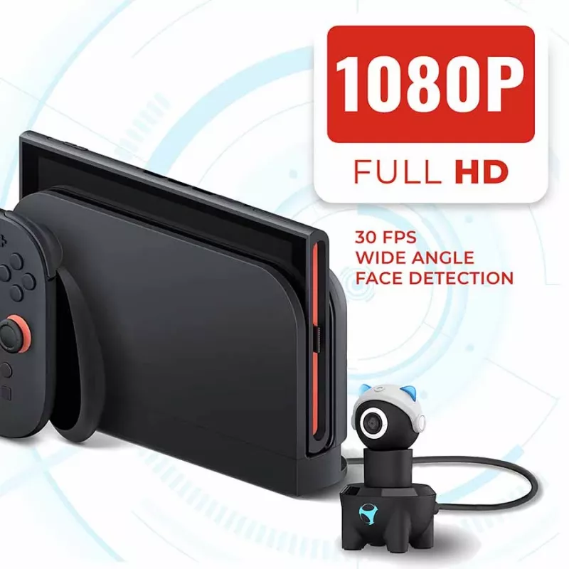 Câmara mini HD 2 em 1 Subsonic Playcam 1080 para Nintendo Switch 2 azul-claro