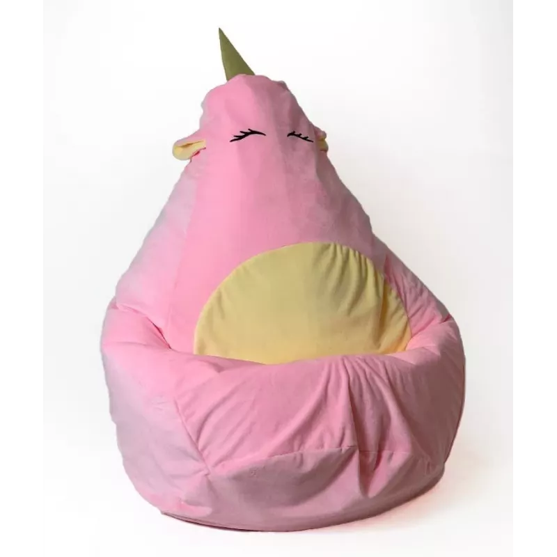Pufe saco Sako unicórnio rosa XL 130 x 90 cm