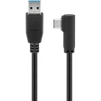 Cabo Goobay USB-C™ para USB A 3.0 90°, preto, 2 m - ficha USB 3.0 (Type-A) > ficha USB-C™ (66503)