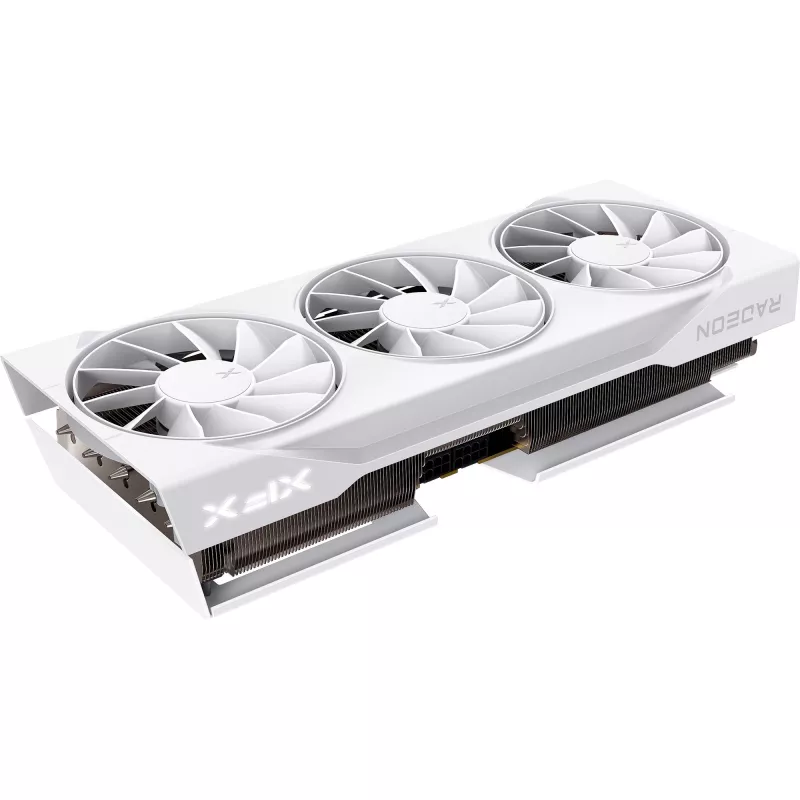 Placa gráfica XFX Radeon RX 9070 XT — 16 GB GDDR6, 256-bit, PCIe x16, 2400 MHz, 3 ventoinhas branco, 325×65 mm