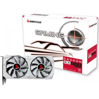 Placa gráfica BIOSTAR Radeon RX 580 8 GB GDDR5, 256-bit, PCIe 3.0 x16, ventoinha dupla, 1x HDMI, 2x DisplayPort