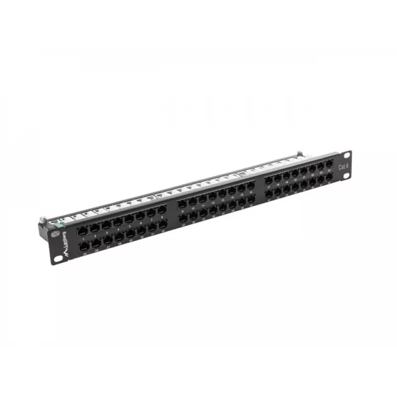 Lanberg PPU6-1048-B - Patch panel - 1U - 19 polegadas