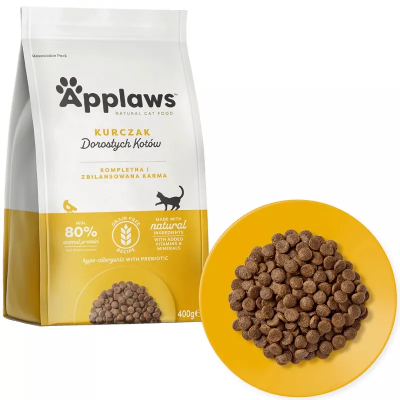 APPLAWS Adult Chicken - Alimento seco para gatos - 400 g
