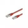 Cabo de rede Wentronic Goobay CAT 5e, SF/UTP, vermelho, 10 m - mistura de cobre CCA (68037)