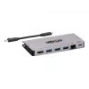 Dock USB-C - 4K HDMI, USB 3.2 Gen 1, hub USB-A, GbE, cartão de memória, carregamento PD 100W, cabo removível U442-DOCK5D-GY