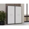 ESTANTE FECHADA OLIV 2D, ANTRACITE/Branco CONJUNTO