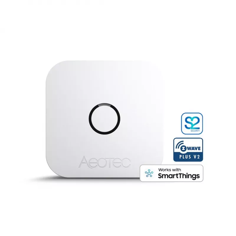 Sensor de temperatura e humidade interior AEOTEC AEOEZWA039 – autónomo, alimentado por pilha, 34×34×17 mm