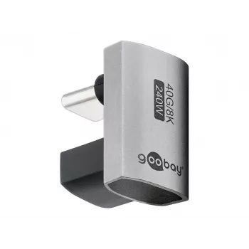 Adaptador USB-C Goobay 180° em U USB4 - macho para fêmea (74445)