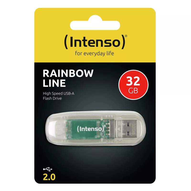 MEMORY DRIVE FLASH USB2 32GB/TRANSPARENTE 3502480 INTENSO