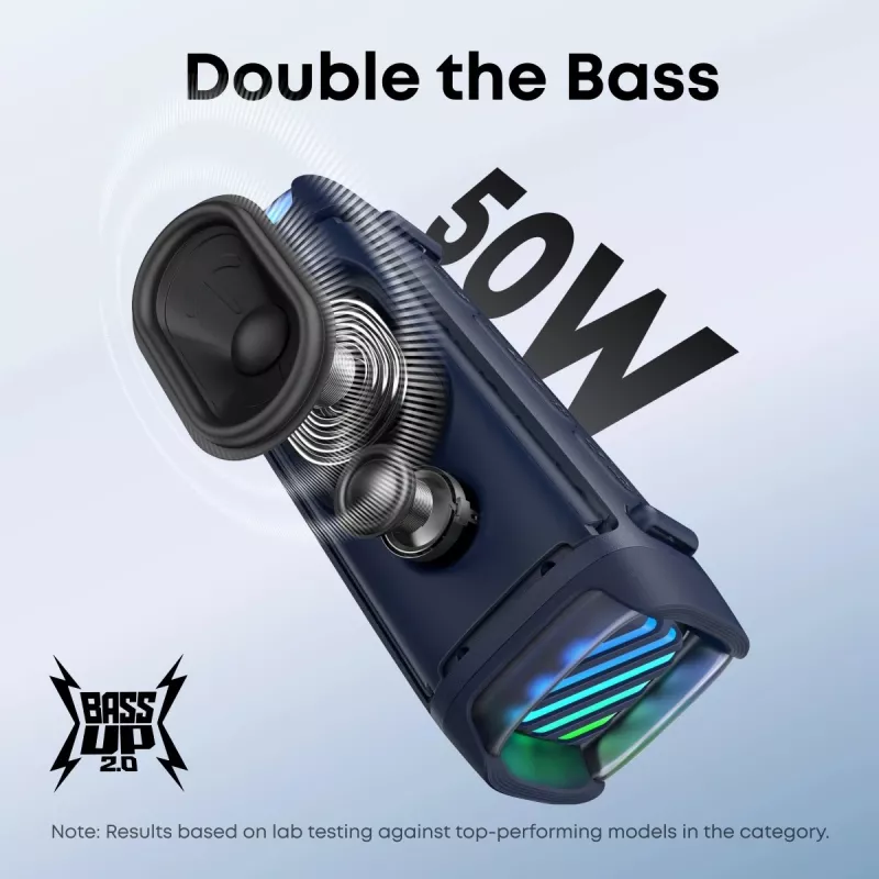 Altifalante Bluetooth portátil Anker Soundcore Boom 3i – 50 W, à prova de água, com bateria