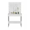 Penteadeira de quarto Topeshop Z.MARINA LUSTRO BIEL — aglomerado branco, 2 gavetas