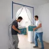 Porta de proteção contra poeira para renovação, cortina de poeira 220X110 reta