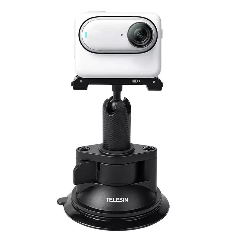 Conjunto de base magnética e base com ventosa Telesin MAG-003 para Insta360 GO 3