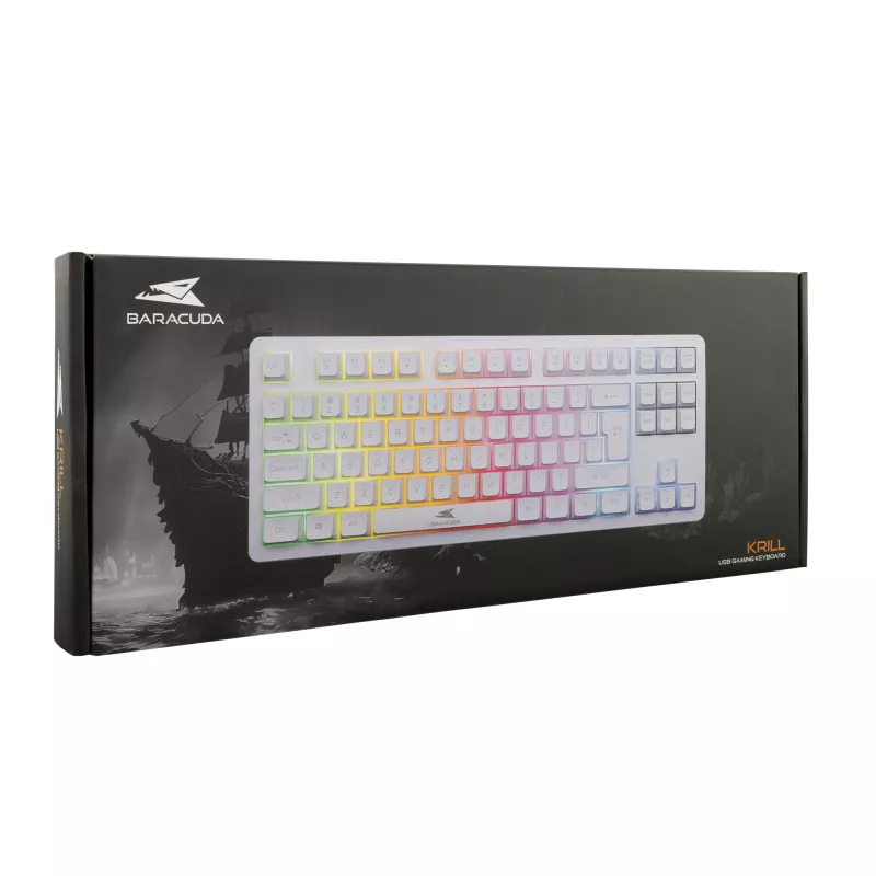 Baracuda Krill teclado gaming de membrana branco KRILL-W, US, USB