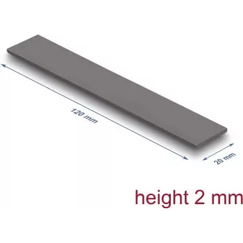 Almofada térmica DeLOCK 18477 3 W/m·K cinzento 20x120x2 mm