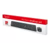 Conjunto de teclado + rato preto/sem fios