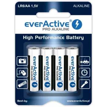Pilha descartável everActive alcalina AA 1,5 V LR64BLPA pack de 4