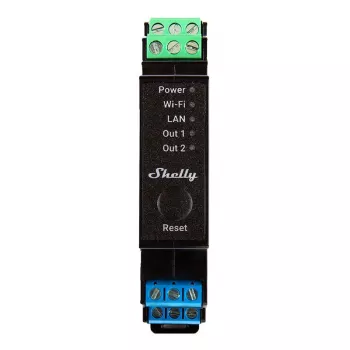 Pro 2PM, 25A, Wi-Fi, LAN e Bluetooth relé inteligente de 2 canais com medição de energia, domótica
