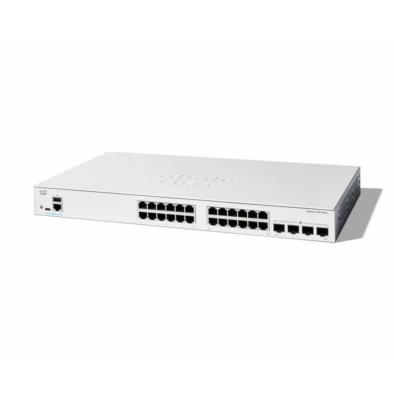 Cisco Catalyst 1300-24T-4G Switch gerido, 24 Port GE, 4x1GE SFP, Limited Lifetime Protection (C1300-24T-4G)