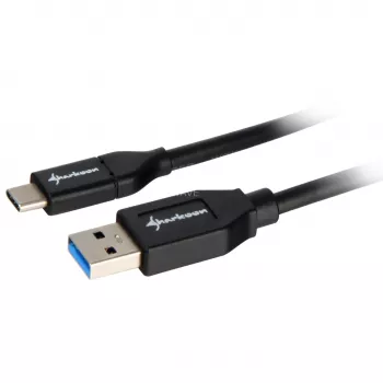 Cabo Sharkoon USB 3.2 Gen 2 USB-A macho > USB-C preto 1 metro - cabo - Digital/Dados