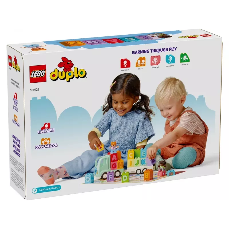 Brinquedo de construção LEGO DUPLO 10421 Camião ABC, 36 peças, 2 minifiguras, a partir de 2 anos, dimensões 110 × 140 × 70 mm