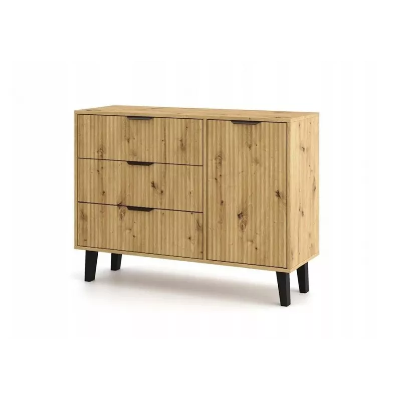 Cómoda SCANDI 1D3S fina carvalho ARTISAN