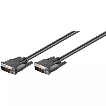 Cabo DVI-D FullHD Goobay Wentronic Dual Link, preto, 1,8 m – ficha DVI-D Dual-Link (24+1 pinos) > ficha DVI-D Dual-Link (24+1 pinos) (93573)