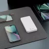 Powerbank Extralink EPB-078W 10000 mAh branco, USB-C, saída 10 W, carrega até 2 dispositivos