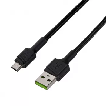 Cabo USB 2.0 Green Cell KABGC23, USB A para Micro-USB B, 0,3 m, preto