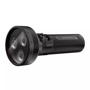 Holofote de mão Ledlenser P18R preto, recarregável 1000 lm, IP68, alcance de 600 m, bateria 18650