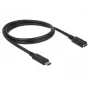 Cabo USB DeLOCK 85533 USB 3.2 Gen 1 1m USB C preto