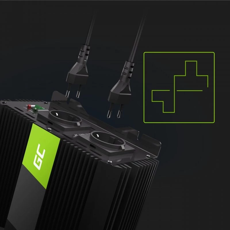 Inversor de potência Green Cell INVGC12 Auto 3000 W preto