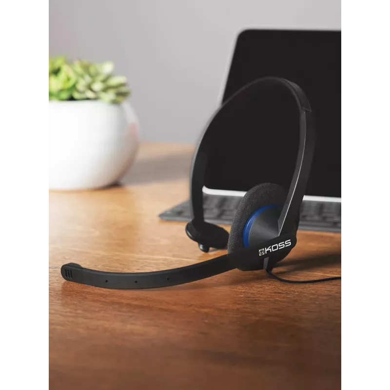 Headset Koss CS200i com fios arco de cabeça escritório/call center preto