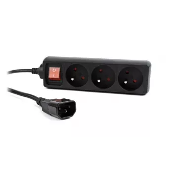 Proteção contra sobretensão Gembird EG-PSU3F-01 preto 3 tomadas AC 230 V 0,6 m