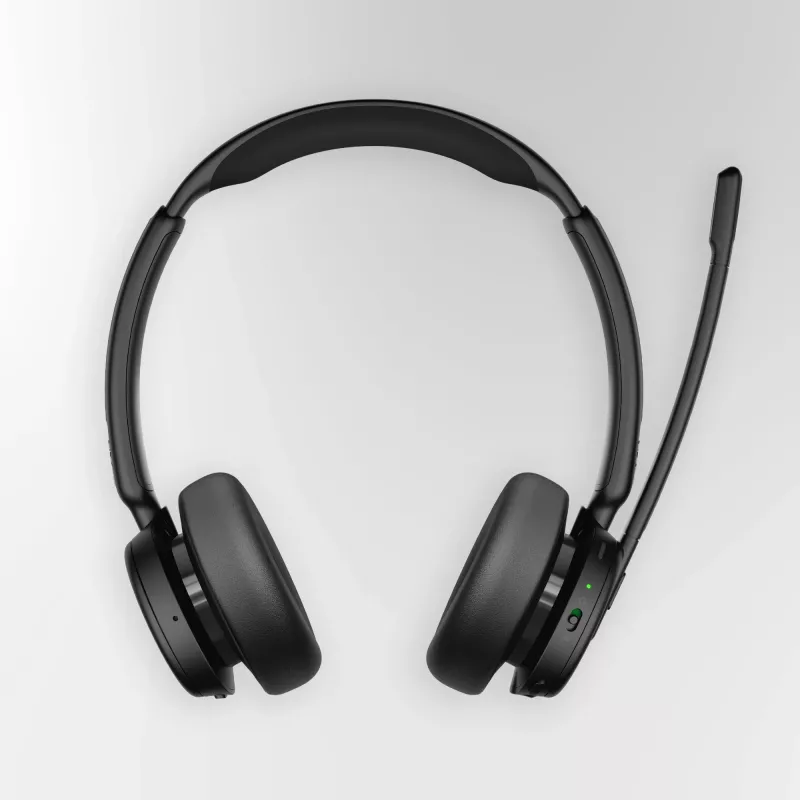 Epos Impact 500, Headset bináurico (bilateral), Bluetooth ANC, certificado MS Teams, incl. dongle USB-C com adaptador USB-A