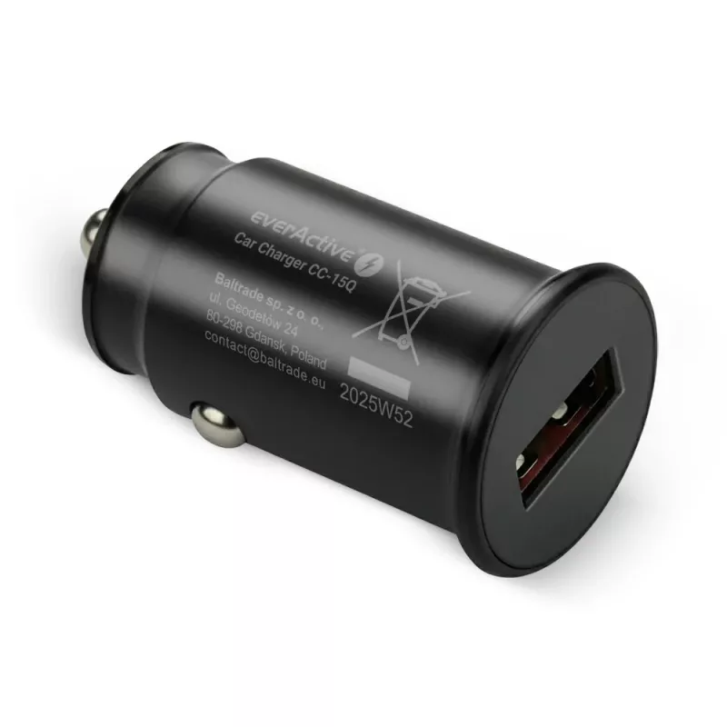 Carregador de automóvel everActive CC-15Q QC3.0 18W 1×USB