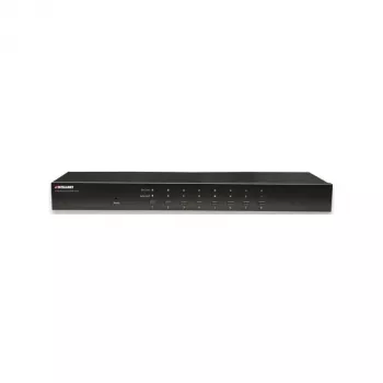 Comutador KVM Intellinet 8 portas para rack, combo USB + PS/2, On-Screen-Display, cabos incluídos (ficha europeia de 2 pinos)