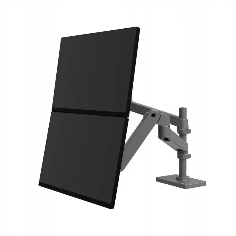 Ergotron LX Pro - conjunto de montagem (braço duplo) - para 2 ecrãs LCD - montagem em placa perfurada - alumínio - cinzento-escuro - tamanho do ecrã: até 61 cm (até 24 polegadas)