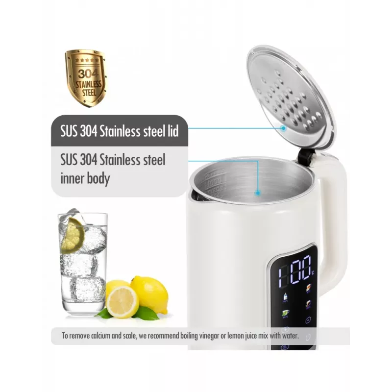 Chaleira Forme FKG-8217, sem fios, aço inoxidável, capacidade de 1,7 L