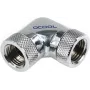 Alphacool HF Conector em L 90° - G1/4 rotativo - 2x rosca fêmea - cromado (17038)